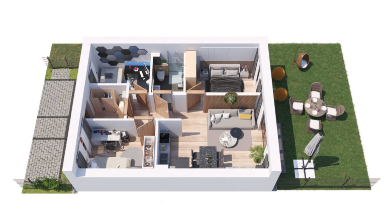 rzut lewe mieszkanie